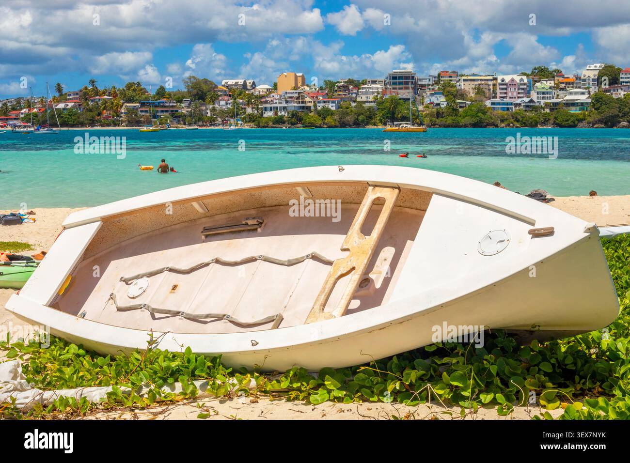 France, Guadeloupe, Grande-Terre, le Gosier, vue depuis l'îlot du Gosier surplombant le Gosier Banque D'Images