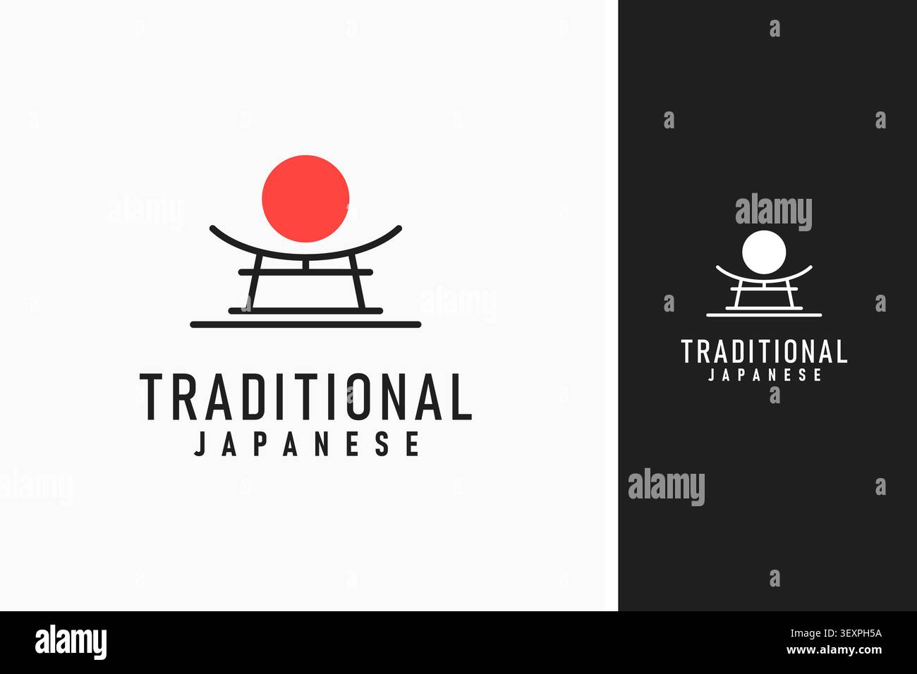 Conception d'icône de symbole de logo d'architecture japonaise traditionnelle Illustration de Vecteur