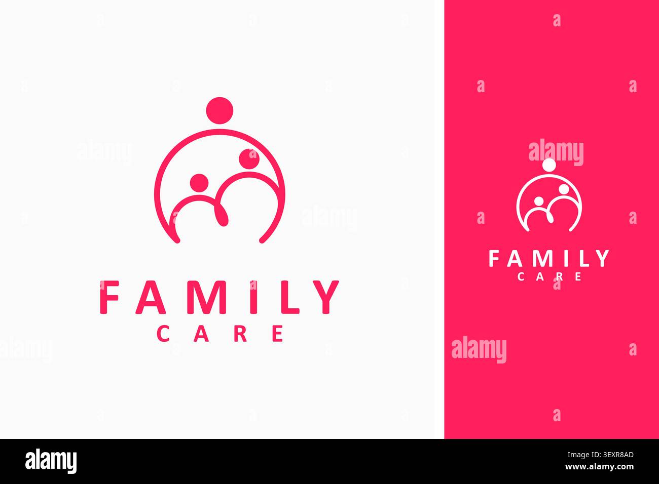 Conception d'icône de symbole de logo de soin familial Illustration de Vecteur