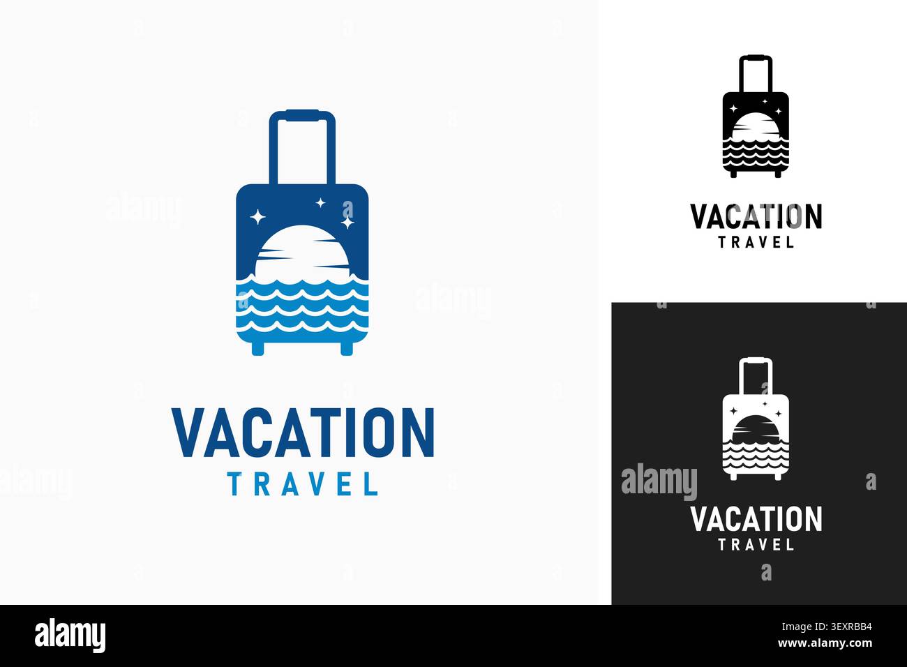 Conception d'icône de symbole de logo de vacances de voyage Illustration de Vecteur