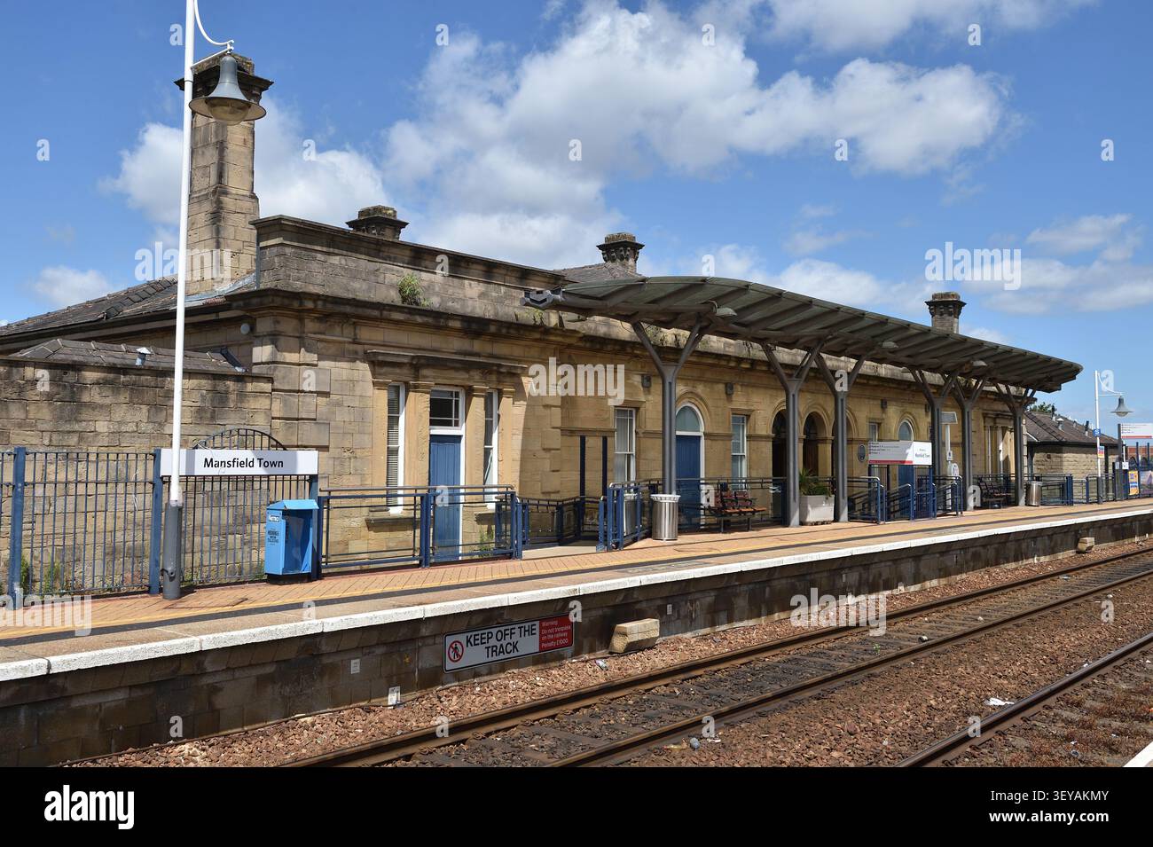 La ligne Robin Hood Mansfield Station Nottinghamshire , Royaume-Uni. Banque D'Images