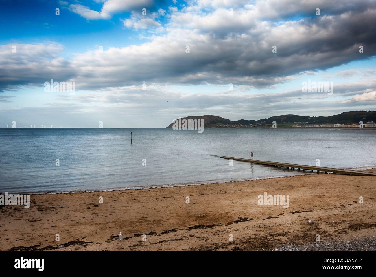 Little Orme, l'un des deux promontoires situés à chaque extrémité de la baie de Llandudno. HDR. Banque D'Images