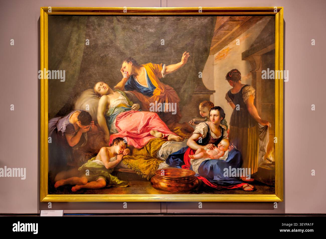 Peinture à l'huile historique exposée au musée d'art Gallerie dell’Accademia à Venise, en Italie. Banque D'Images