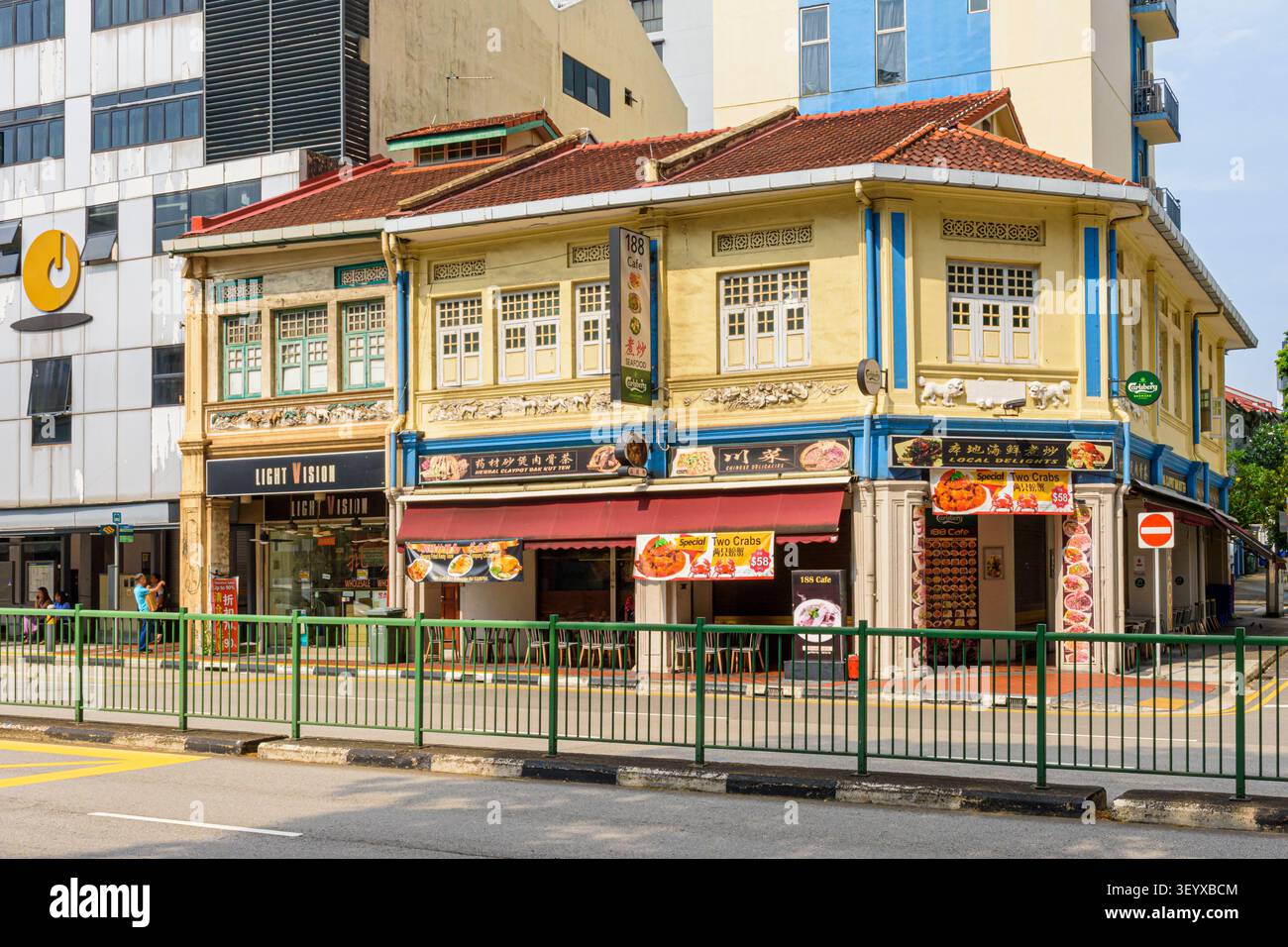 Pre War Terrace Houses, Balestier Rd, Novena, Singapour Banque D'Images
