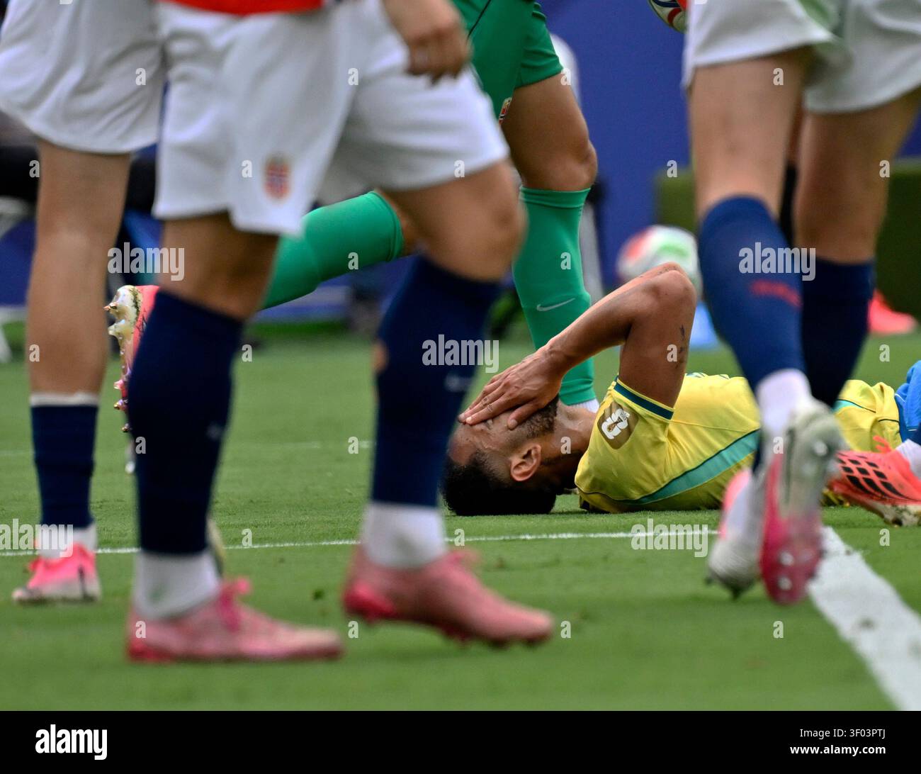 Coupe du monde 2026. New Jersey, États-Unis – 5 juillet 2026 : match de Coupe du monde entre le Brésil et la Norvège au MetLife Stadium Brésil éliminé du 2026 Banque D'Images