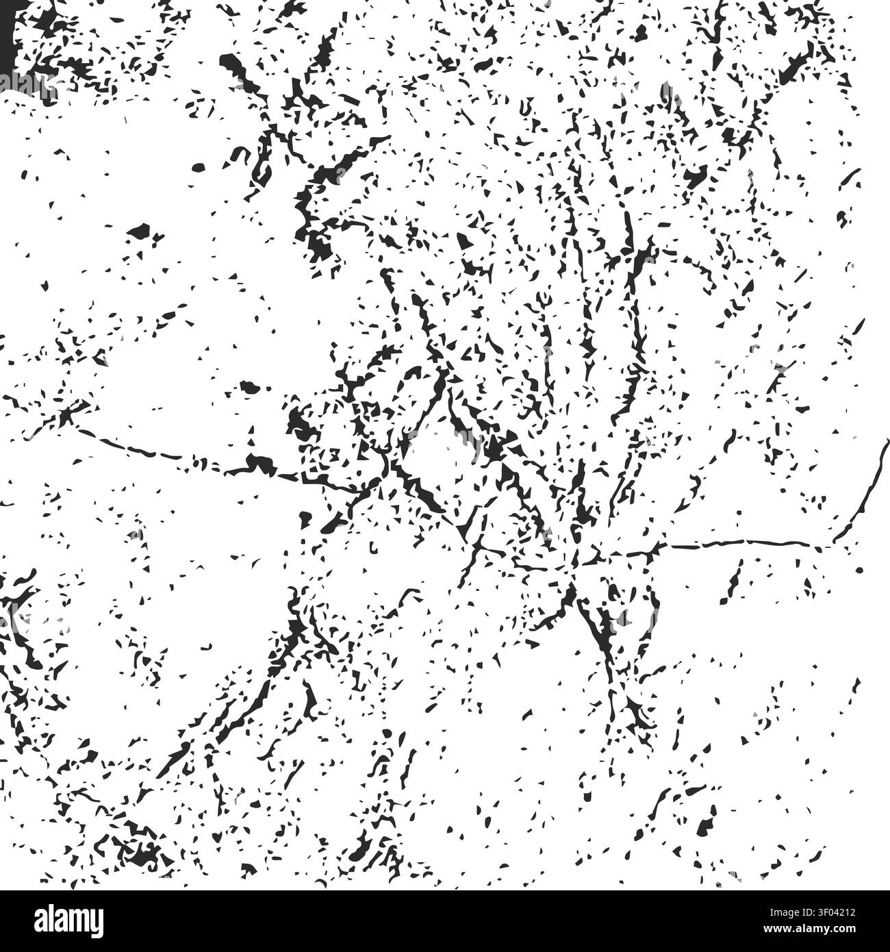 Motif fissuré noir et blanc avec des lignes de ramification irrégulières, ressemblant à des veines de marbre ou à de la terre séchée, idéal pour les arrière-plans abstraits Banque D'Images