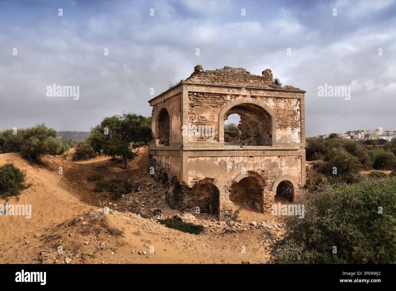 Palais Dar Sultan également connu sous le nom de Palais du Sultan Rachid à Essaouira, Maroc. Ruine au Maroc. Banque D'Images