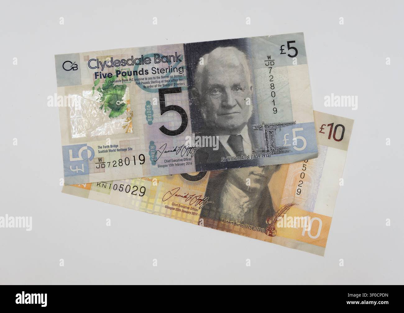 Billets de banque en livres sterling de la Clydesdale Bank Banque D'Images