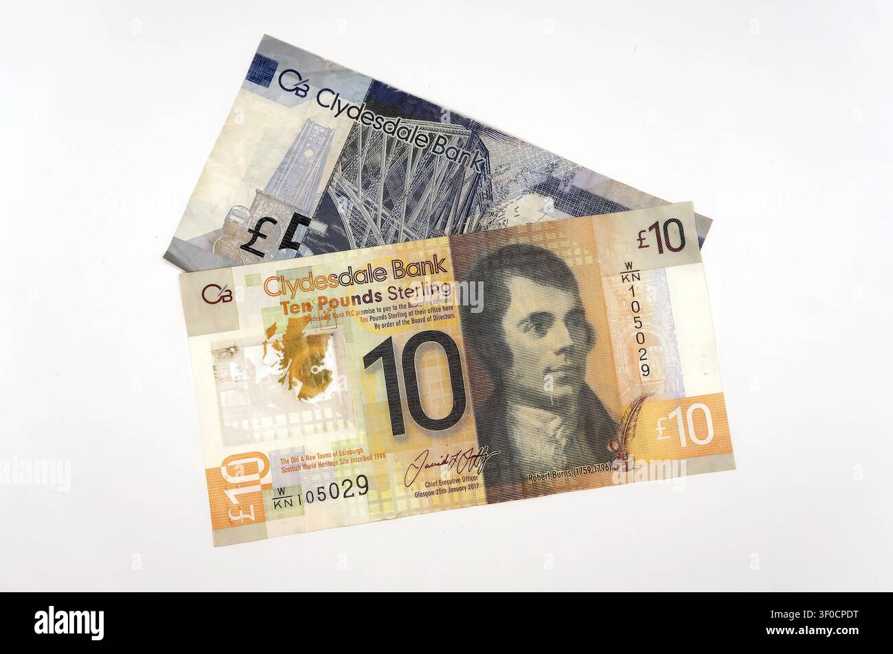 Billets de banque en livres sterling de la Clydesdale Bank Banque D'Images