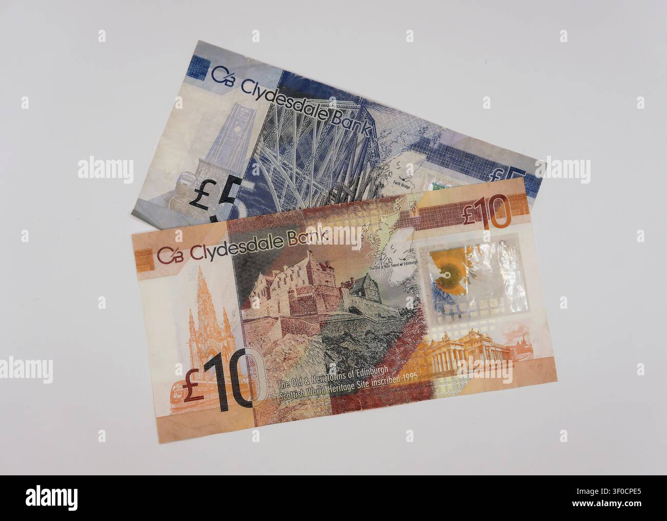 Billets de banque en livres sterling de la Clydesdale Bank Banque D'Images