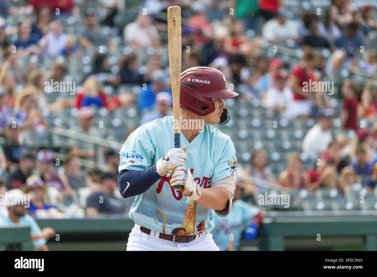 Frisco, TX, USA ; Arrêt de courte relance des Frisco RoughRiders Corey Joyce (18) lors d'une présence au bâton contre les Midland RockHounds lors d'un match de MiLB le 5 juillet 2026 à Banque D'Images