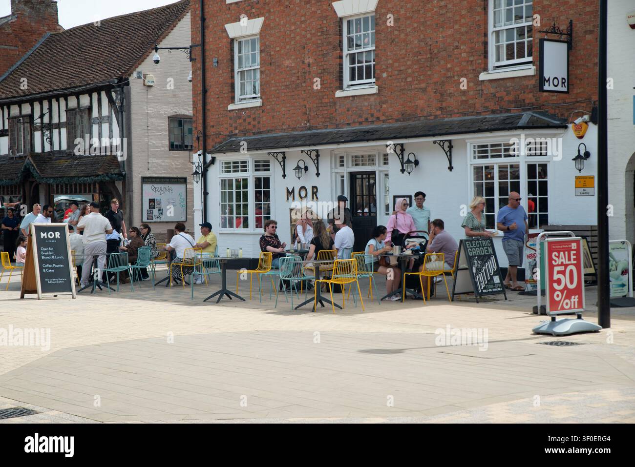 Rue Henley Stratford upon Avon Banque D'Images