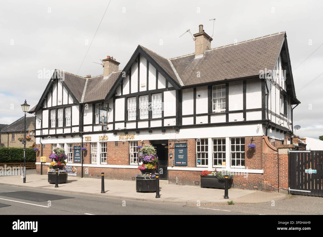Le pub Lord Nelson à Monkton Village, Jarrow, nord-est de l'Angleterre Banque D'Images