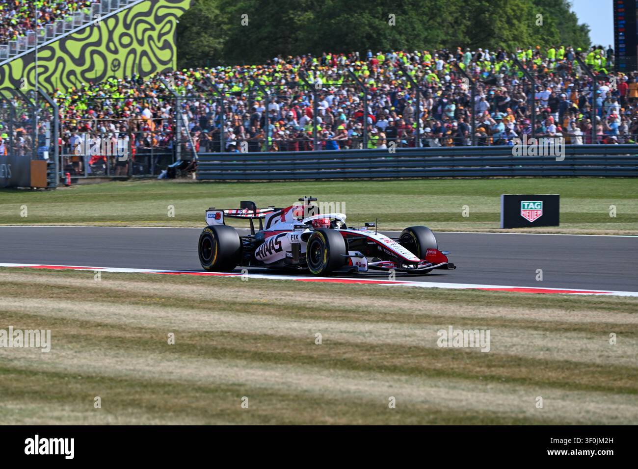 Silverstone, Grande-Bretagne, 5 juillet 2026, Esteban Ocon, Haas, lors du Grand Prix de Grande-Bretagne, Copyright Marco Talluto Banque D'Images