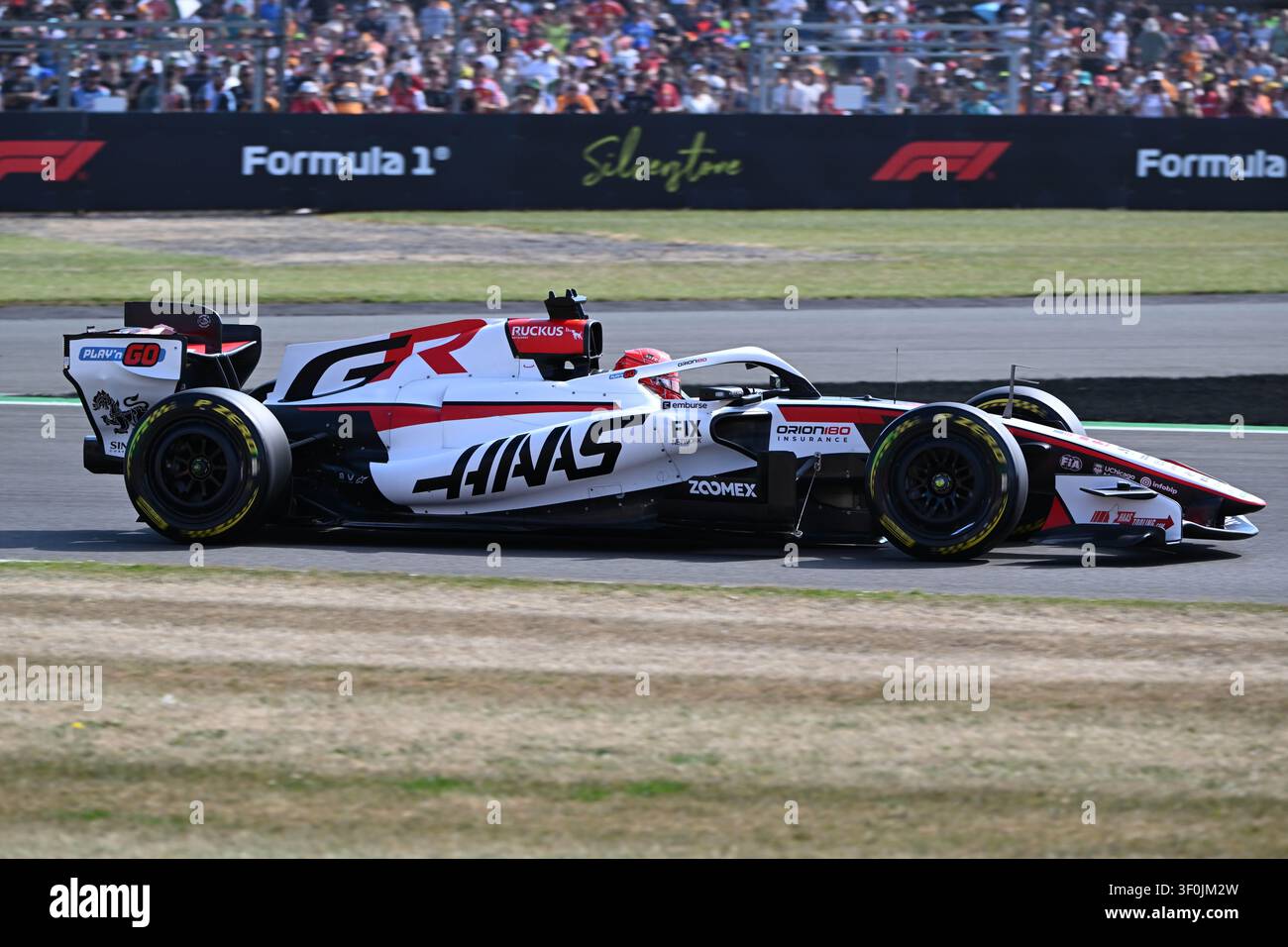 Silverstone, Grande-Bretagne, 5 juillet 2026, Esteban Ocon, Haas, lors du Grand Prix de Grande-Bretagne, Copyright Marco Talluto Banque D'Images