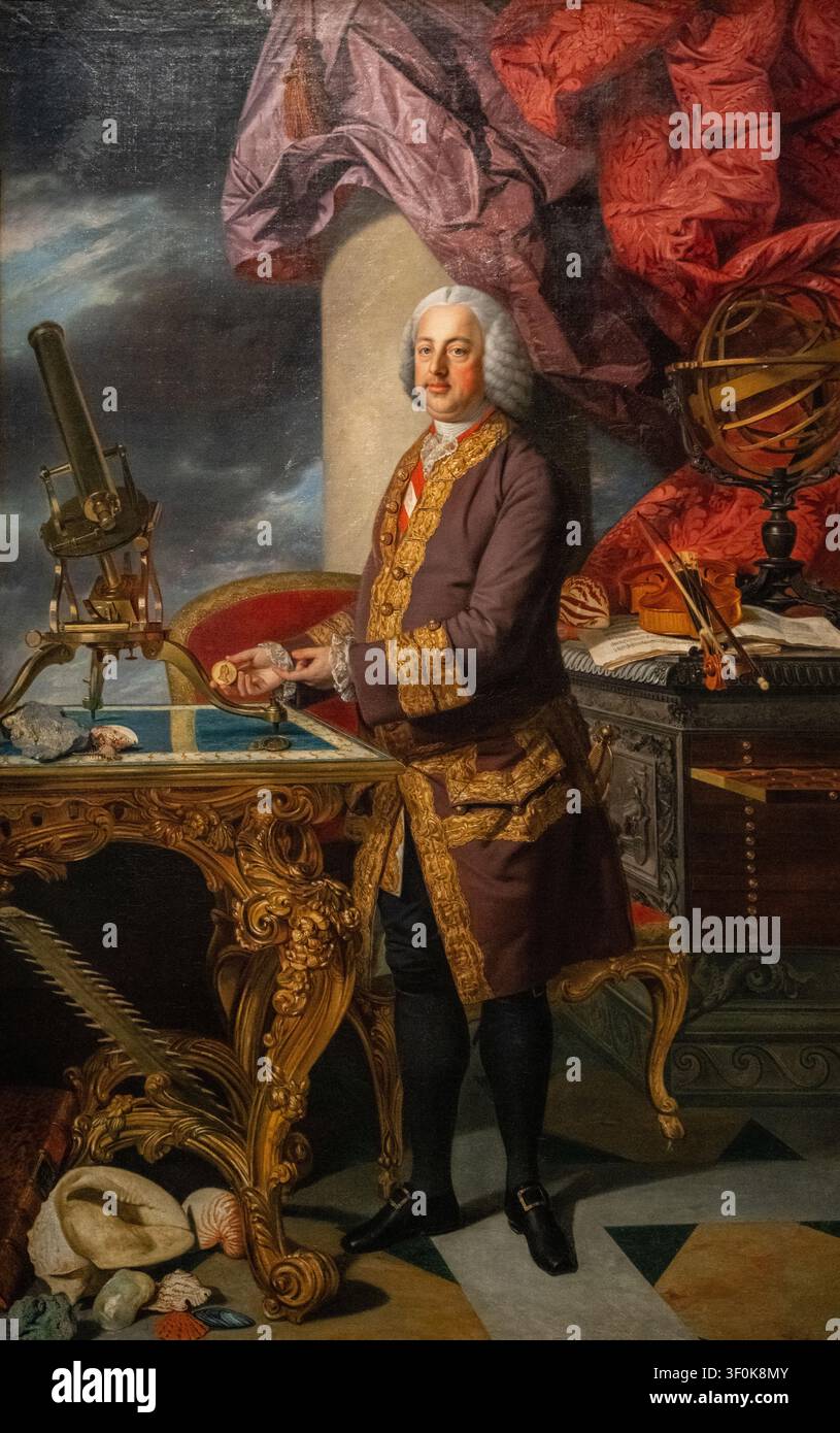 Portrait de l'empereur François I par Johann Zoffani réalisé vers 1776 au Kunst Museum Banque D'Images