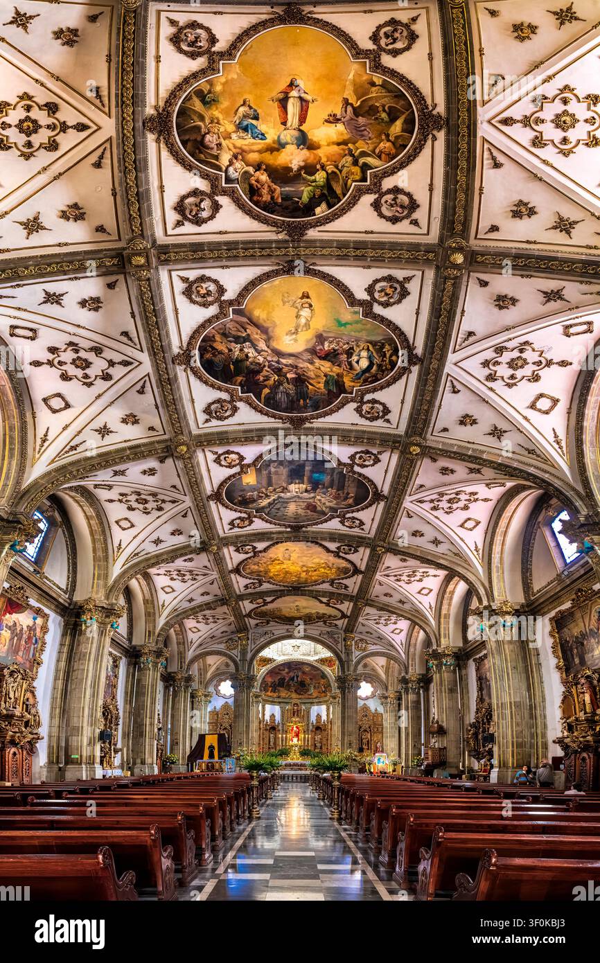 Église de Saint-Jean-Baptiste à Coyoacan Banque D'Images