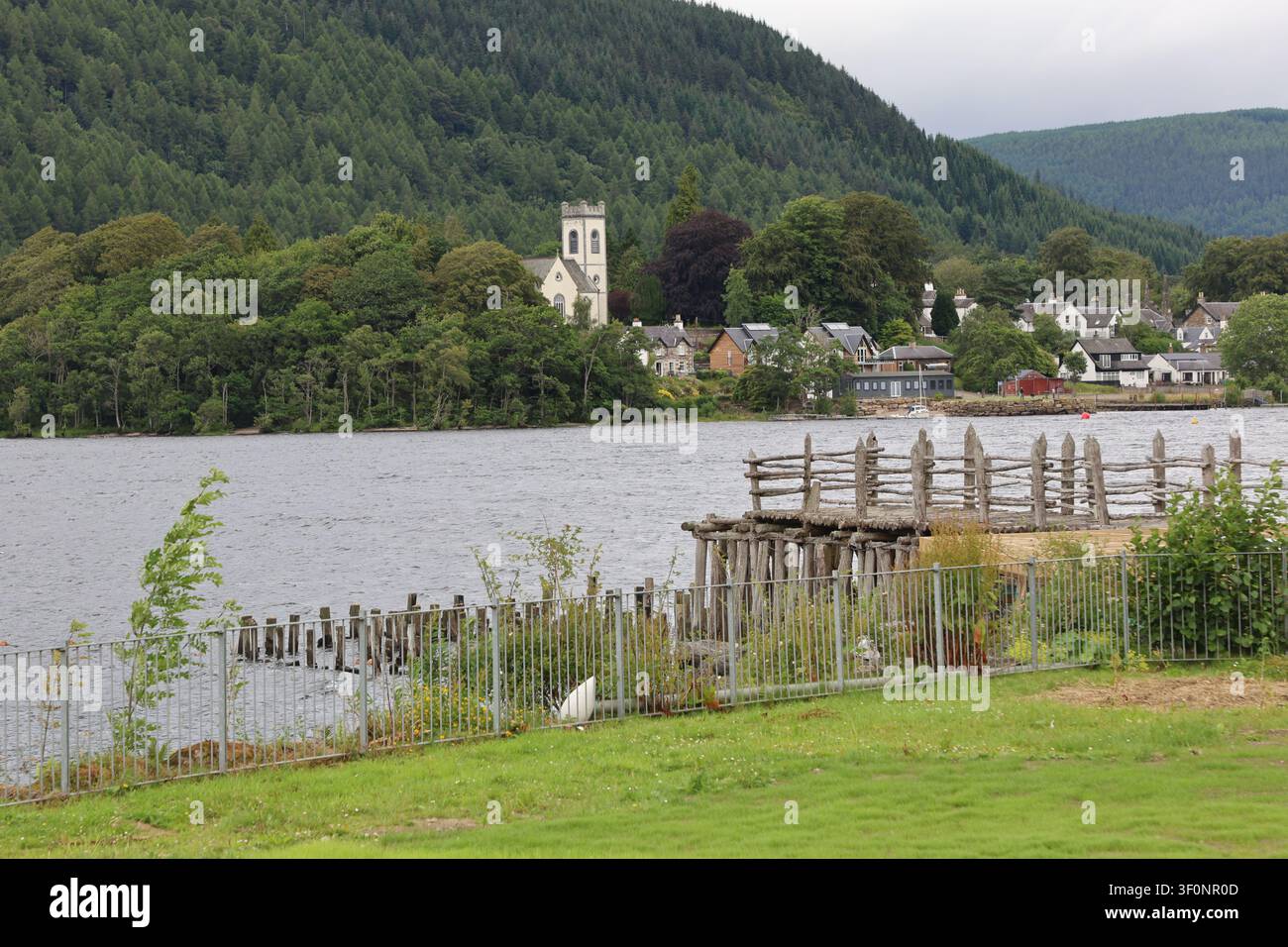 Restes du premier centre Crannog écossais et Kenmore Écosse juillet 2026 Banque D'Images