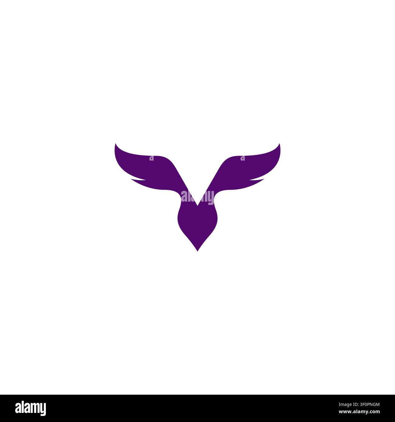 Design vectoriel du logo Lettre V Ailes. Icône V Illustration de Vecteur