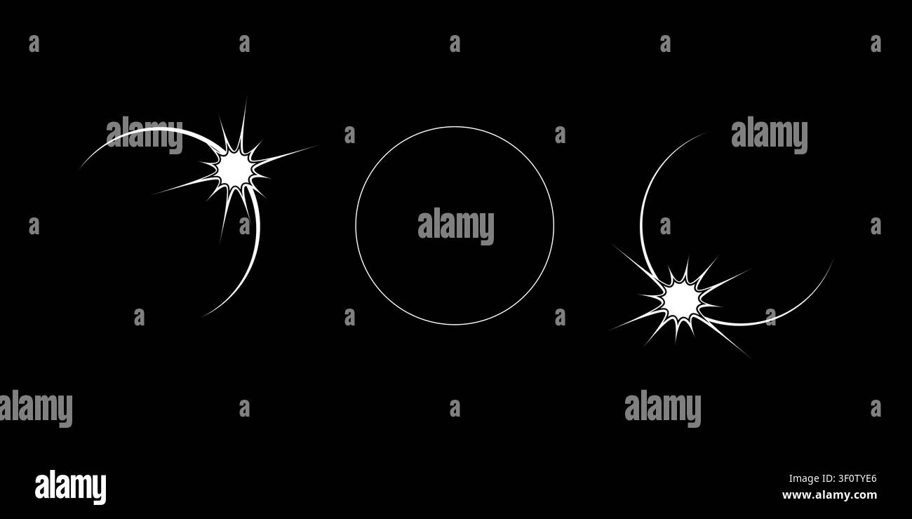 Fond circulaire abstrait Cosmic Eclipse Composition abstraite élégante de cercles éclipsés avec des dégradés lumineux, idéale pour un branding futuriste Illustration de Vecteur