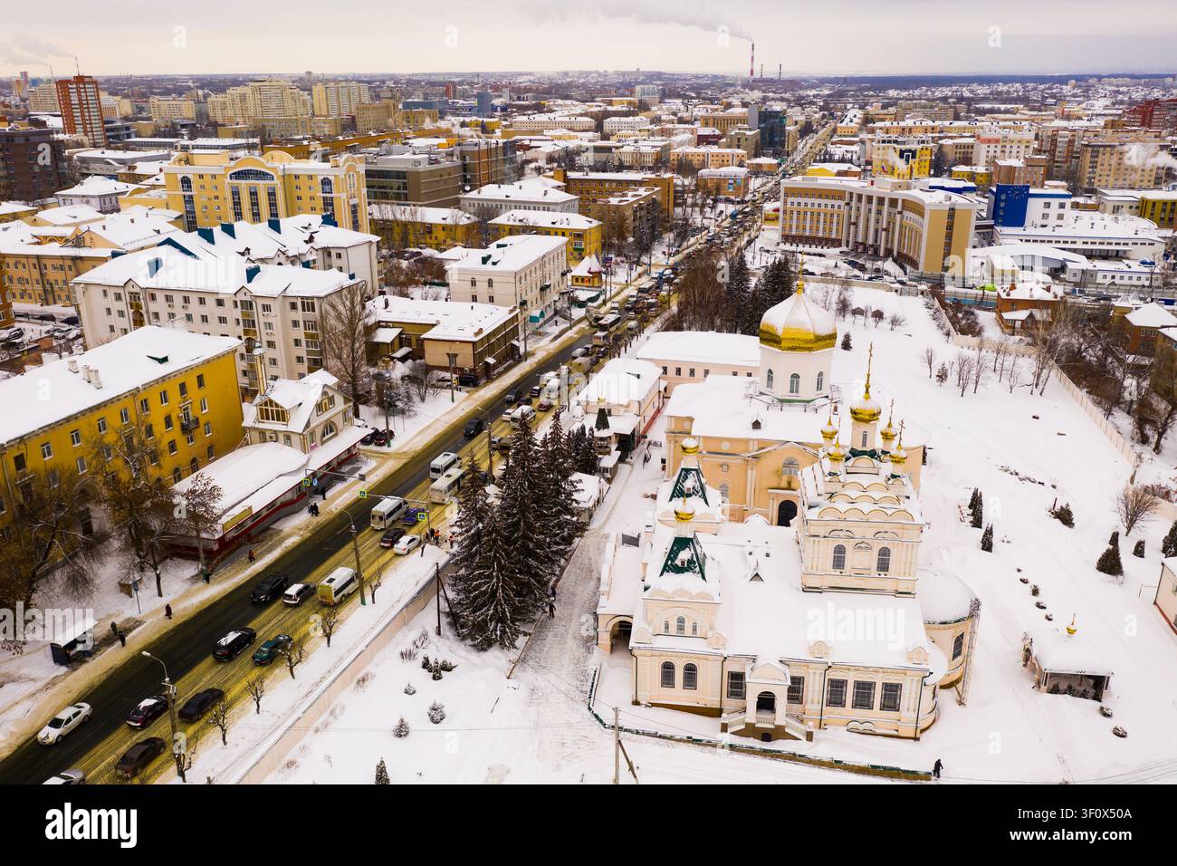 Vue de dessus du couvent de la Sainte Trinité. Penza City. Russie Banque D'Images