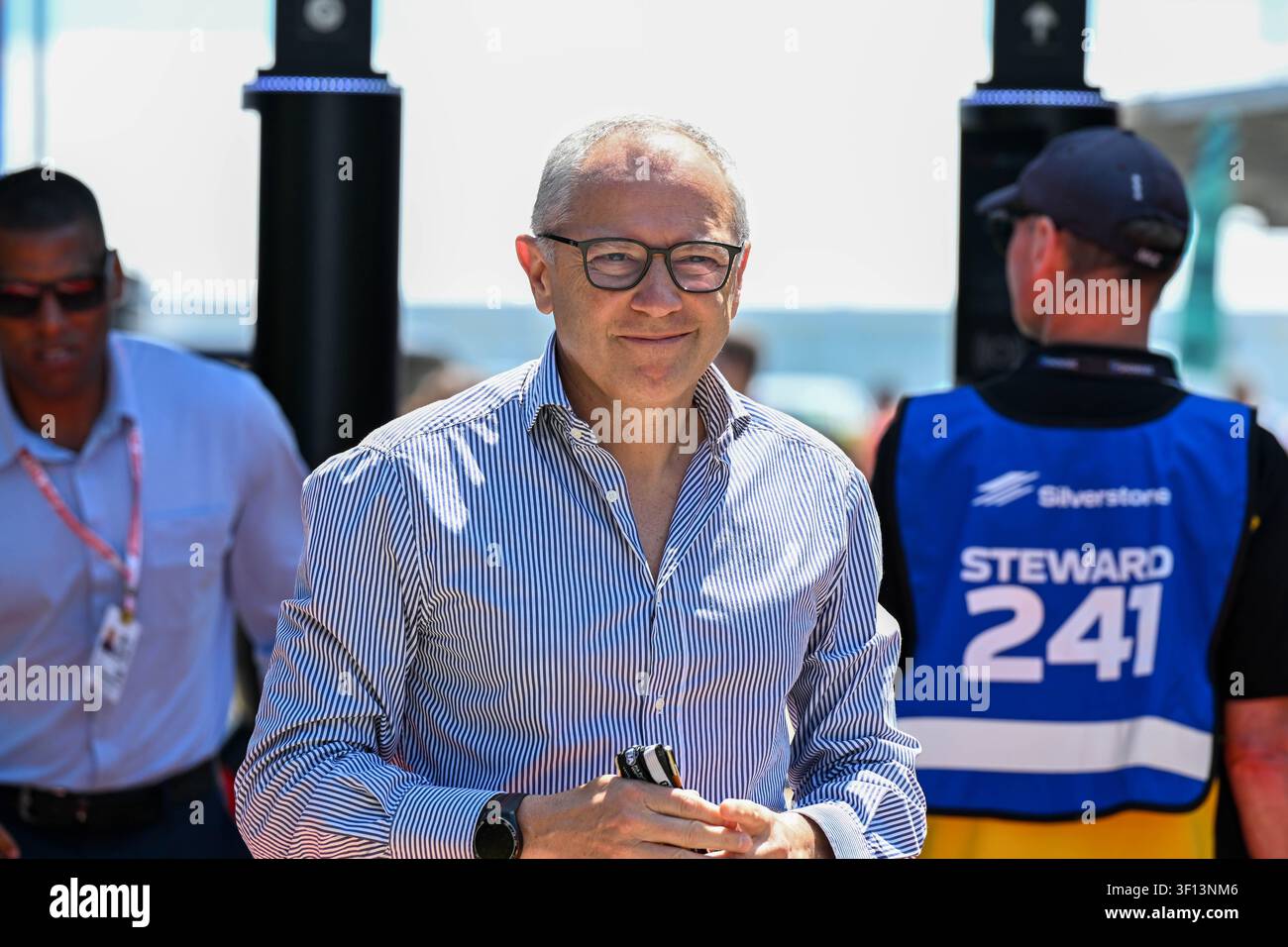 Royaume-Uni, Silverstone, 2 juillet 2026, Stefano Domenicali, Formule 1, lors de la Journée média F1, Copyright Marco Talluto Banque D'Images