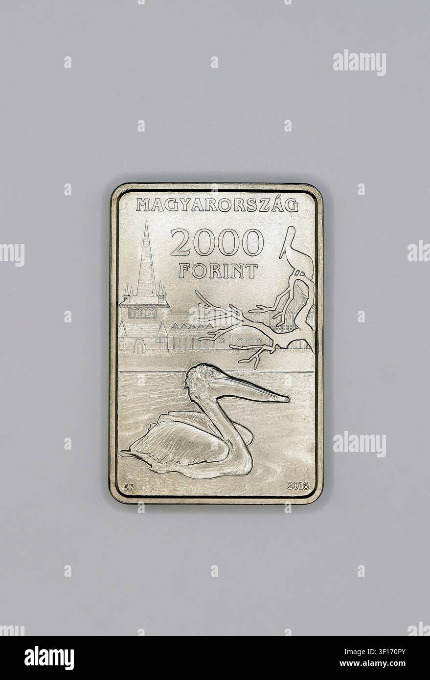 Le zoo de Budapest âgé de 150 ans - pièce commémorative de 2000 HUF, pièce en forint hongrois, Hongrie, Magyarország, Europe Banque D'Images