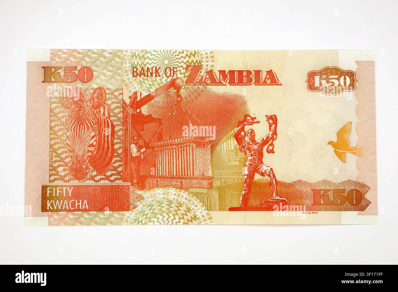 Billet de cinquante (50) kwacha zambiens, Zambie, Afrique Banque D'Images