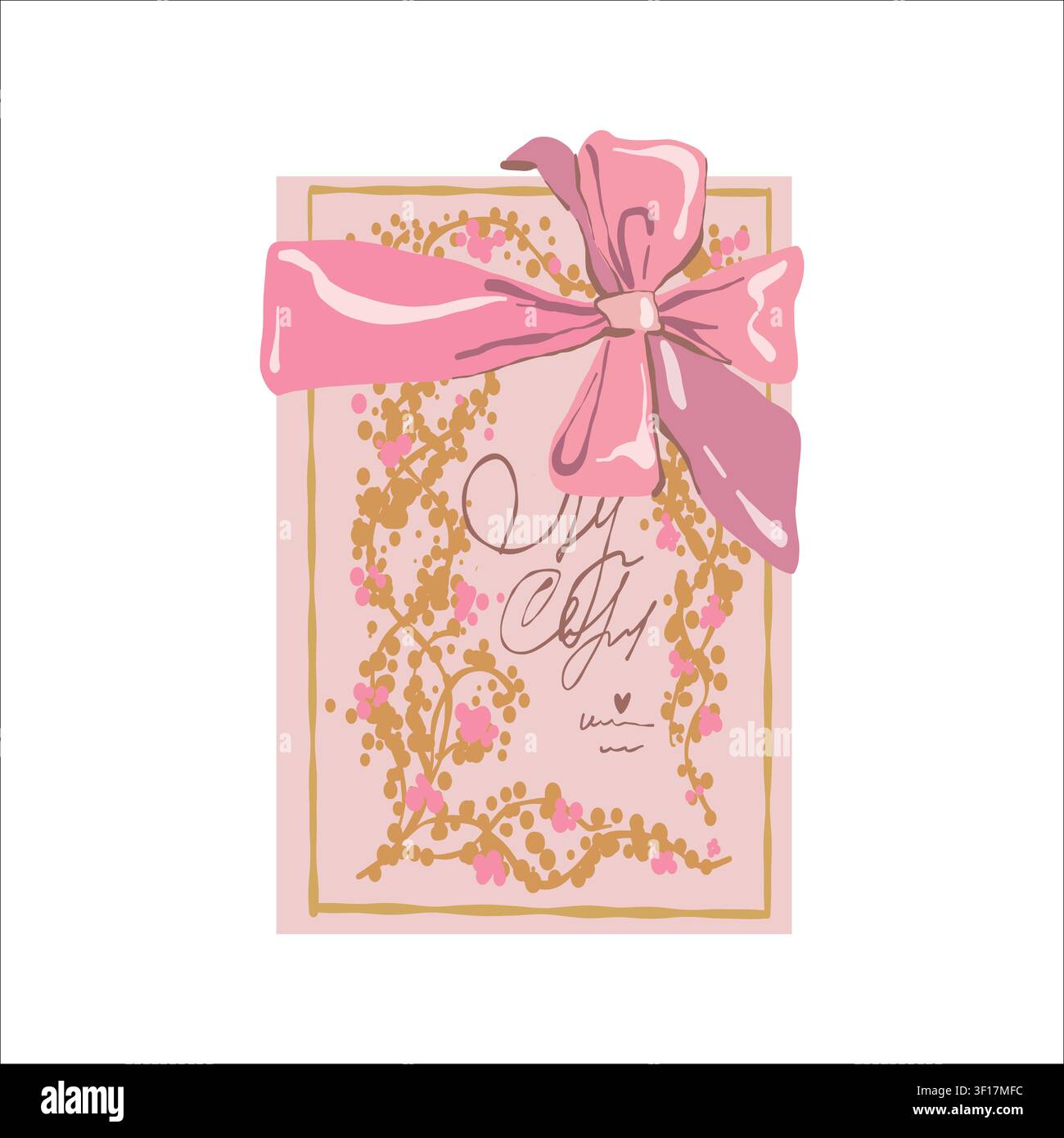 Illustration vectorielle d'un livre avec une belle couverture or rose, noué d'un nœud. Livre cadeau. Clipart de style plat représentant un livre sur le thème de la romance sur fond blanc. Littérature de fiction et éducative. Bibliothèque. Lecture pour femmes. Illustration de Vecteur