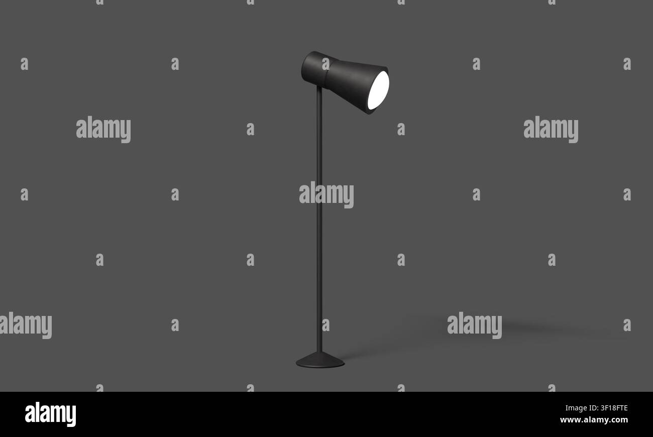 ampoule lampe lumière d'atelier objet lumineux icône présent debout intérieur pièce mobilier moderne sol minimaliste photo projecteur lampe ampoule énergie Banque D'Images