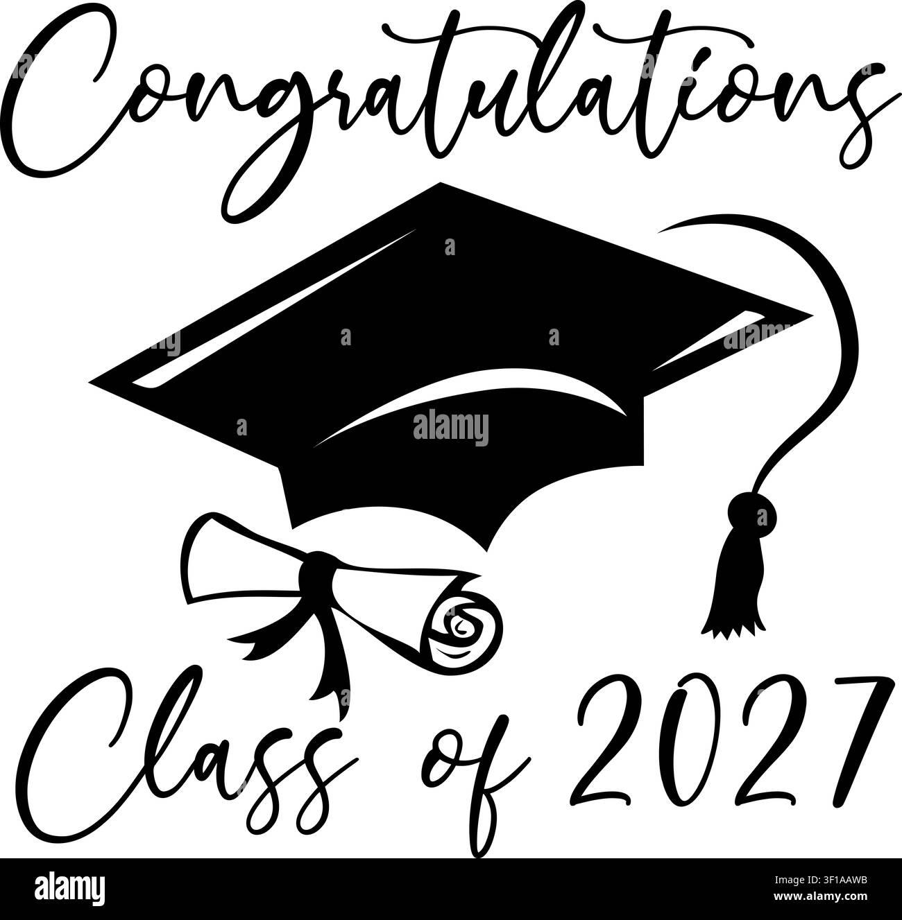 Félicitations à la promotion 2027 : conception de la toque et du diplôme Banque D'Images