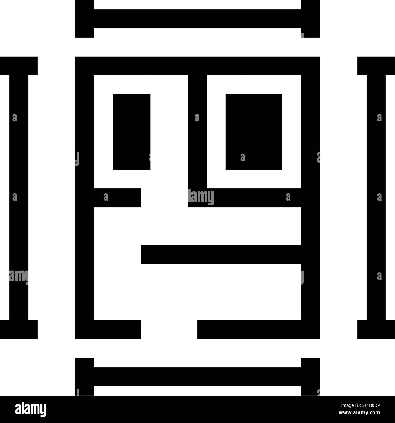 Icône de plan d'étage, Architecture, Disposition, Maison, Résidence, Bâtiment Illustration de Vecteur