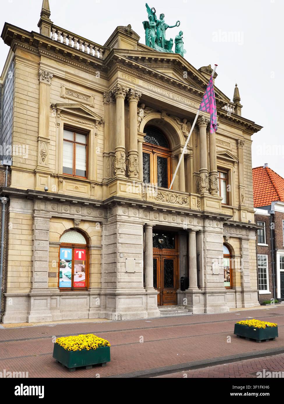 Musée Teylers d'art et de science sur la Spaarne à Haarlem, Nord-Brabant, Pays-Bas Banque D'Images