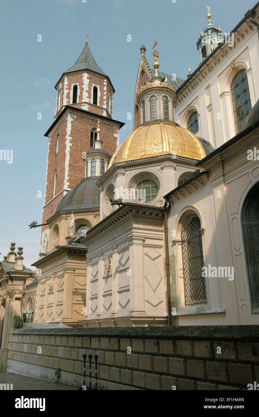 cathédrale sur la colline de Wawel, Cracovie, Pologne Banque D'Images