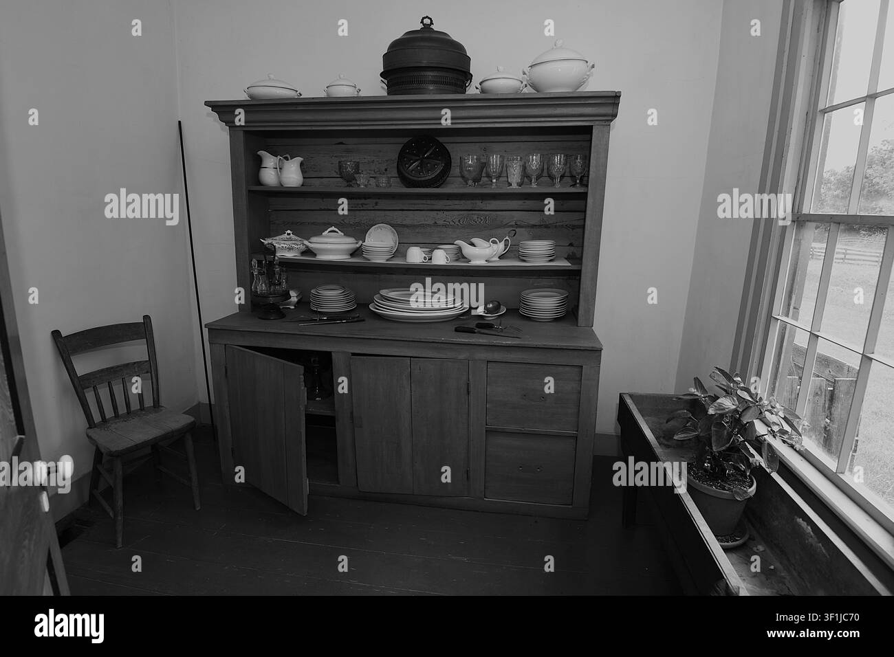 Four Mile House, Old World Wisconsin. Banque D'Images