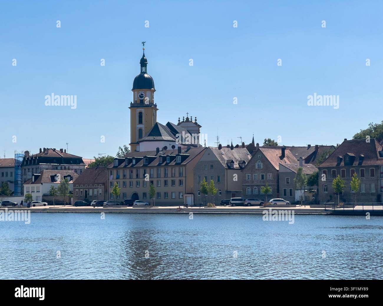 Vue de la ville de Kitzingen sur le Main dans le Bas-Franconie, Bavière, Allemagne Banque D'Images