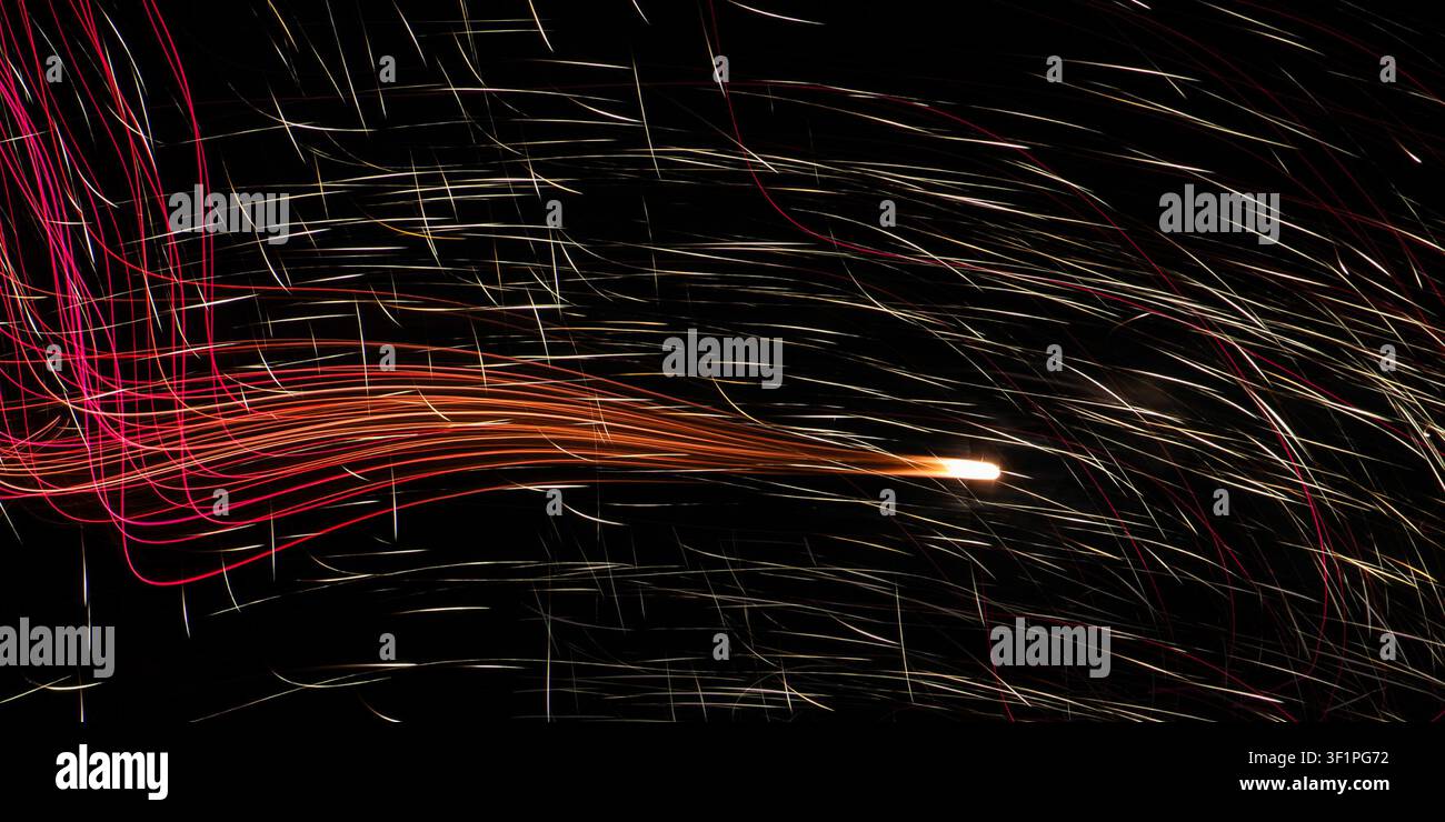 Feux d'artifice en mouvement Banque D'Images