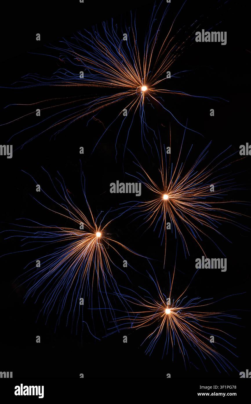 Feux d'artifice en mouvement Banque D'Images