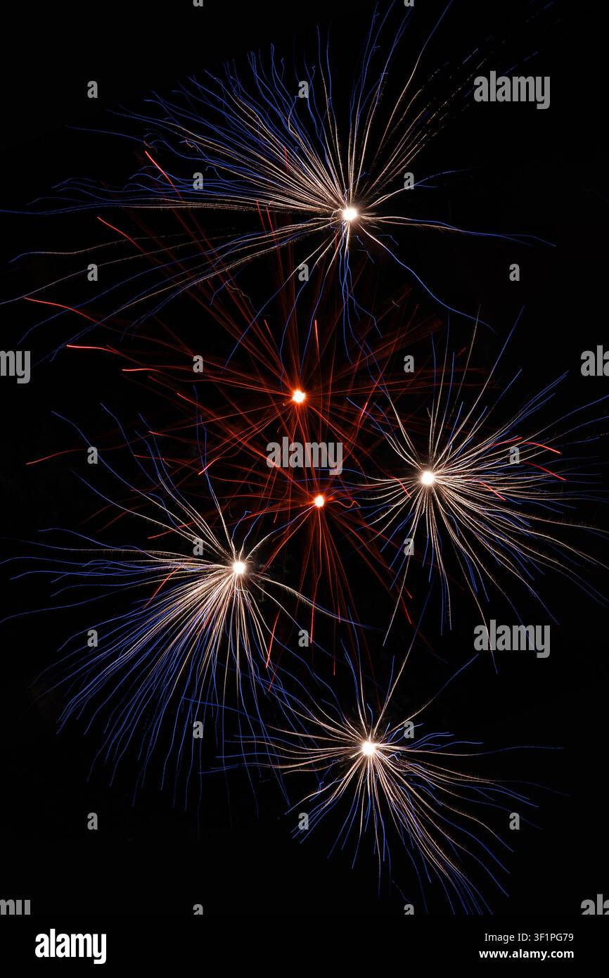 Feux d'artifice en mouvement Banque D'Images