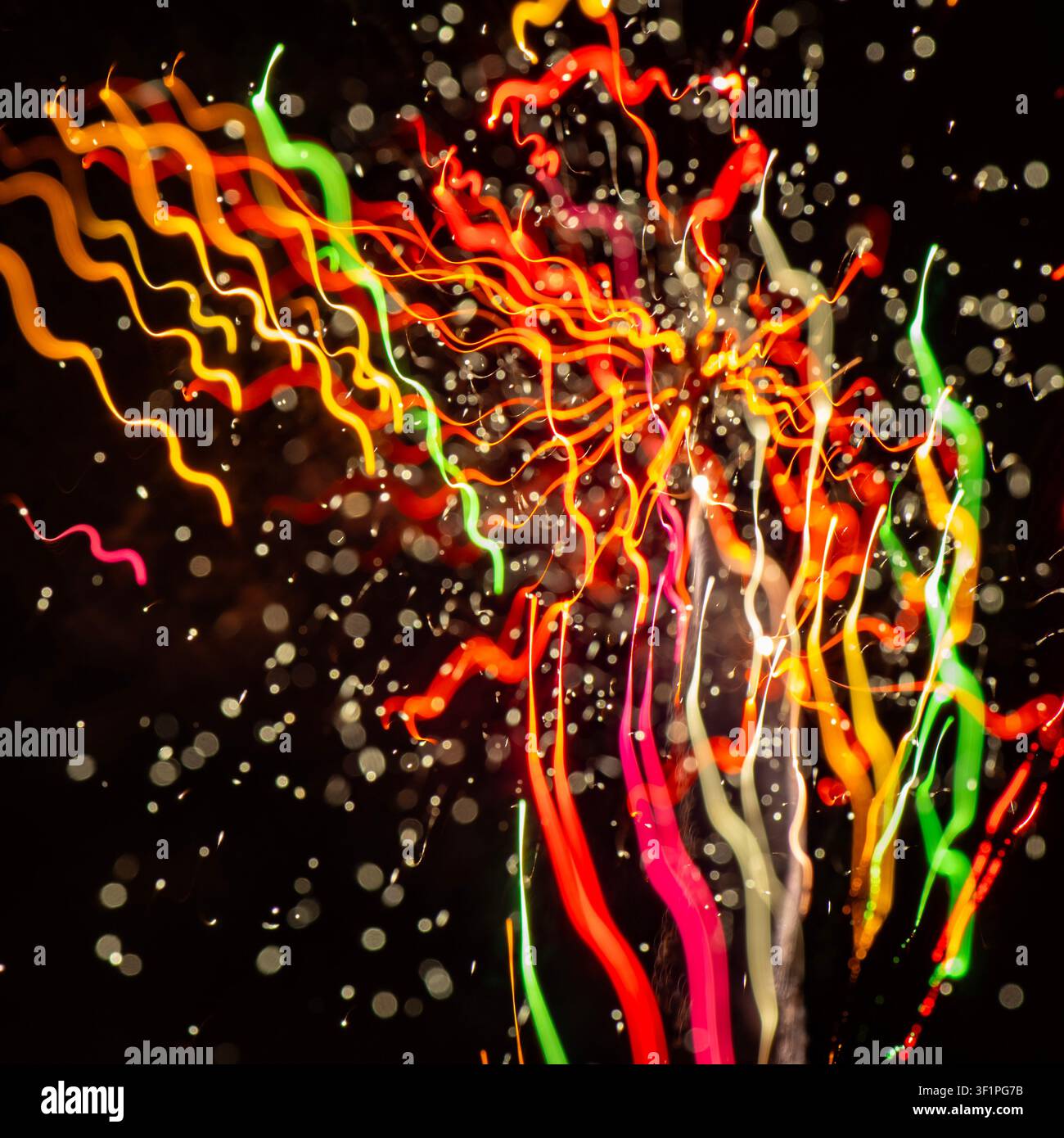 Feux d'artifice en mouvement Banque D'Images