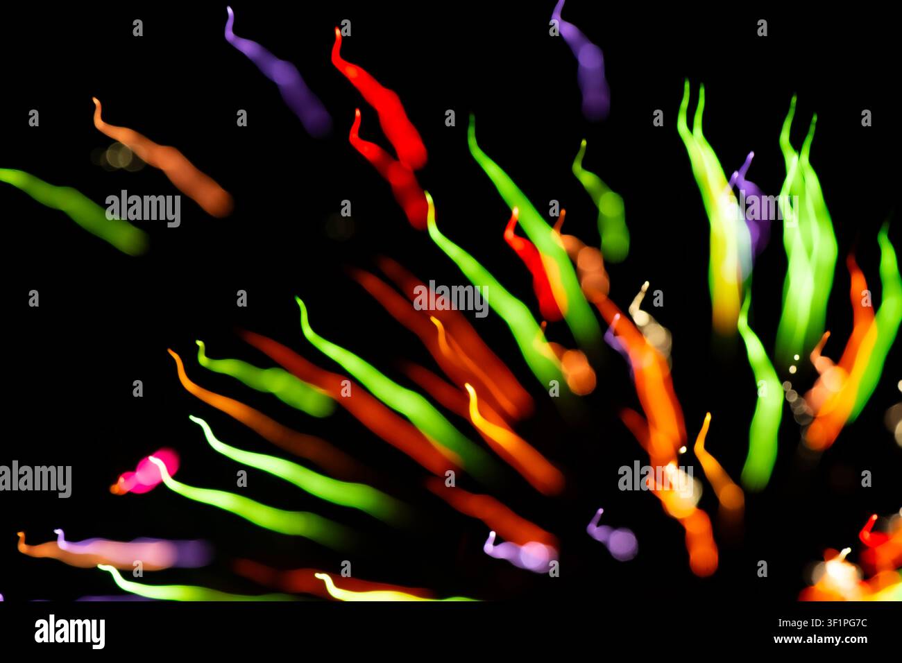 Feux d'artifice en mouvement Banque D'Images