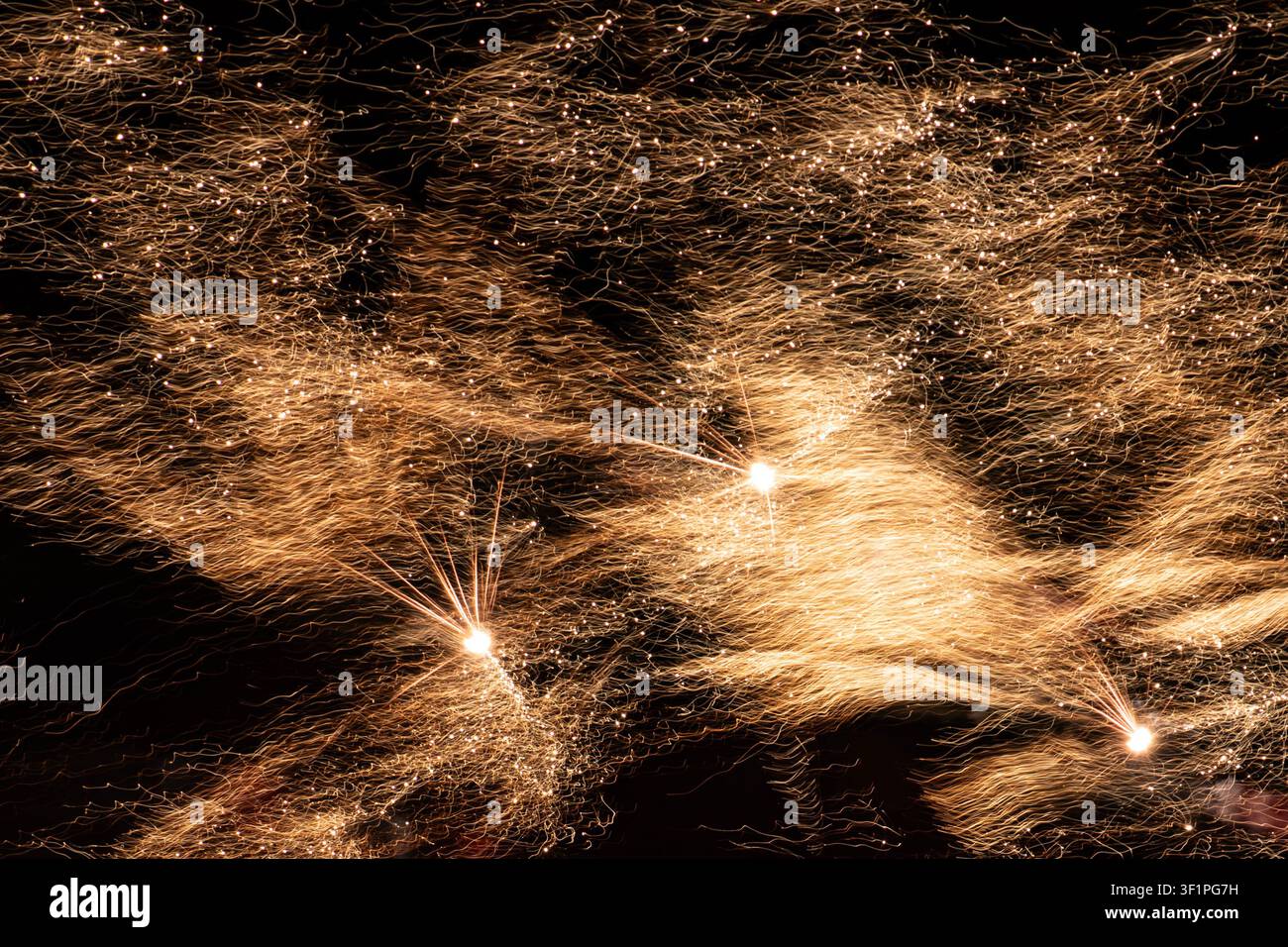 Feux d'artifice en mouvement Banque D'Images