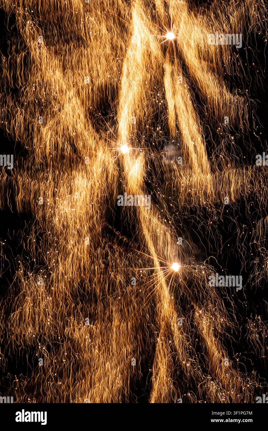 Feux d'artifice en mouvement Banque D'Images