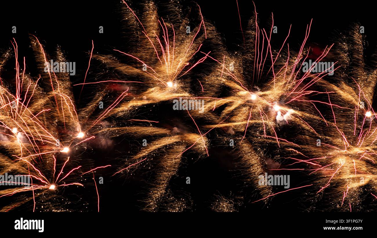 Feux d'artifice en mouvement Banque D'Images