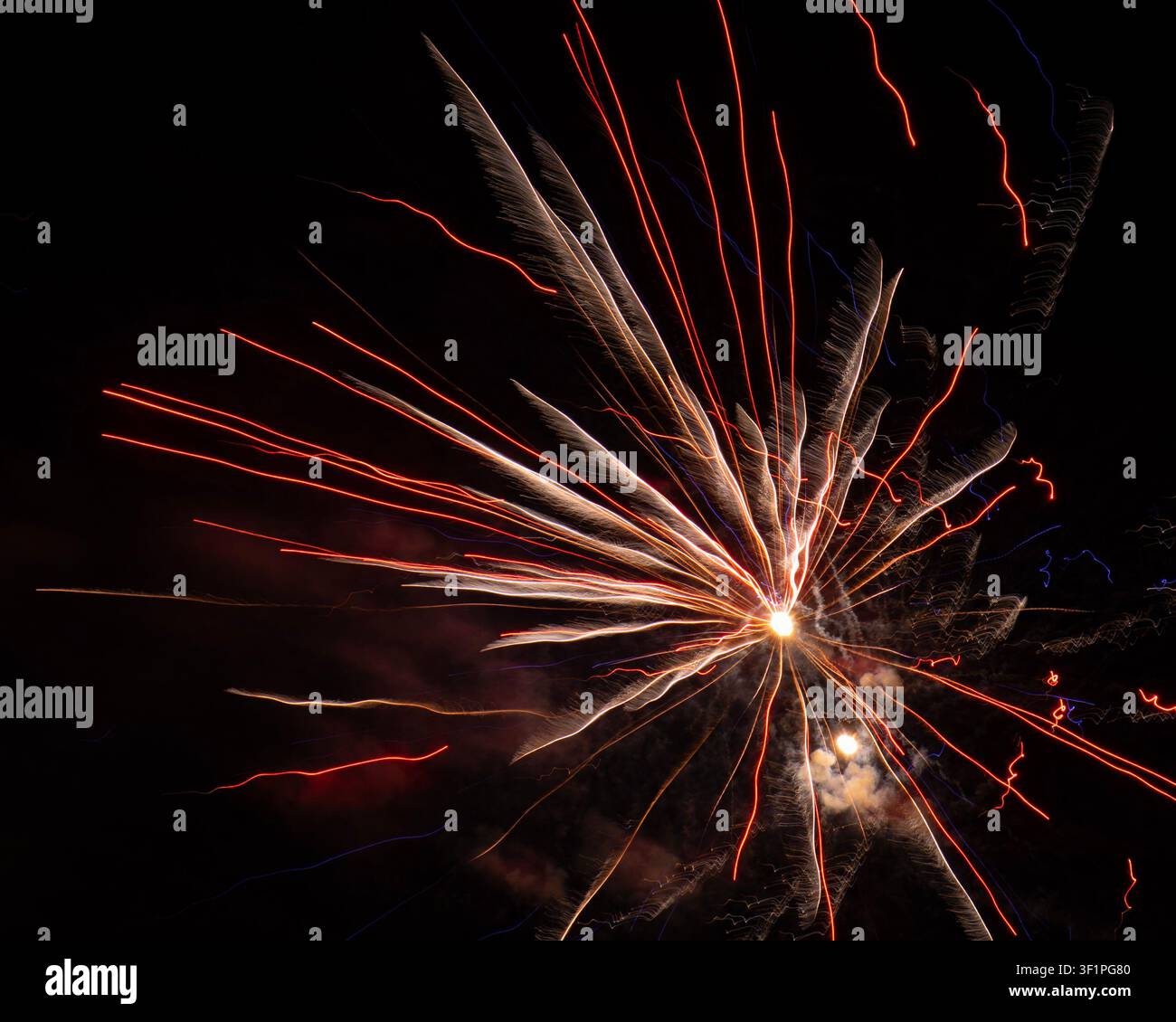 Feux d'artifice en mouvement Banque D'Images