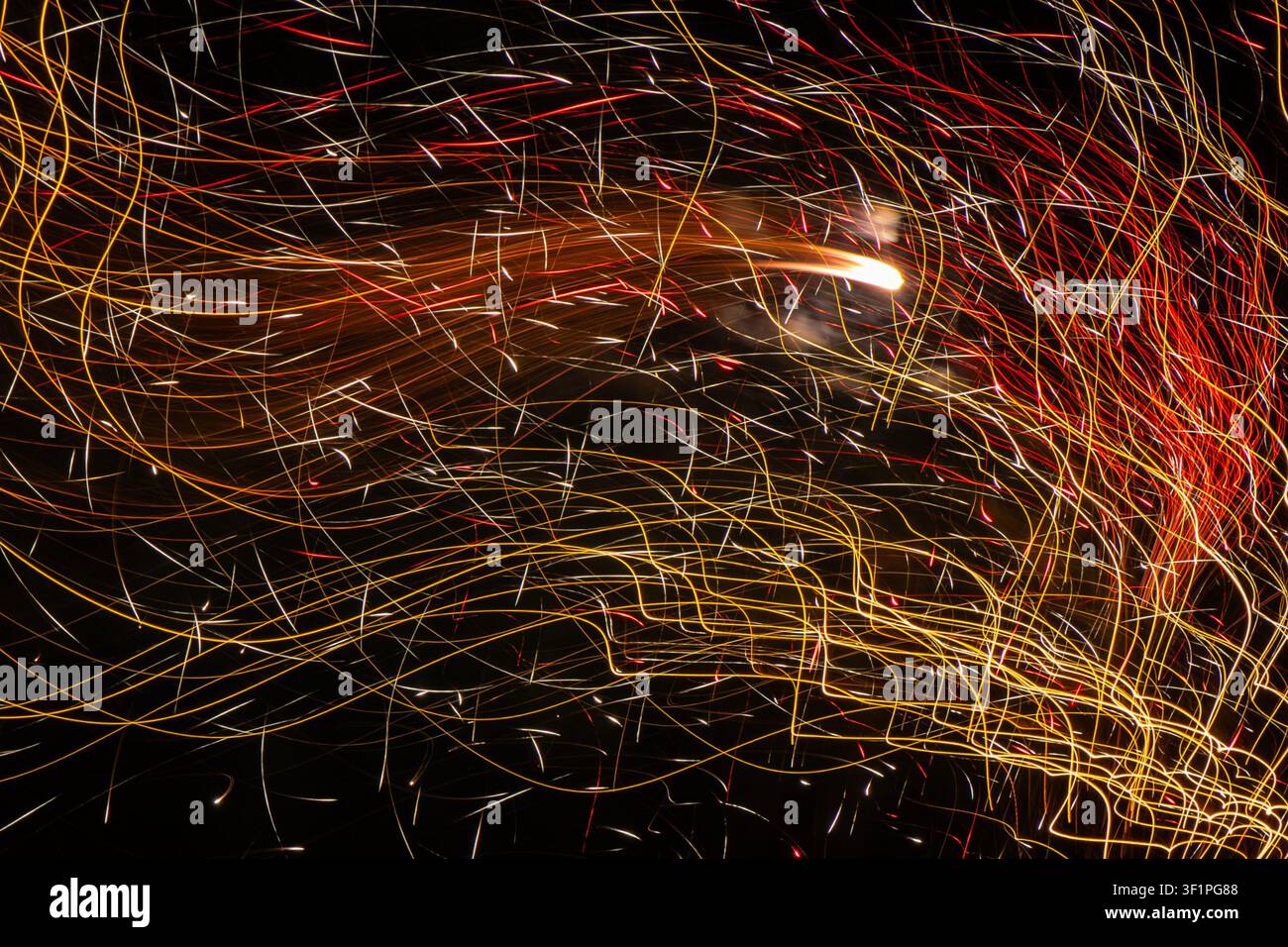 Feux d'artifice en mouvement Banque D'Images