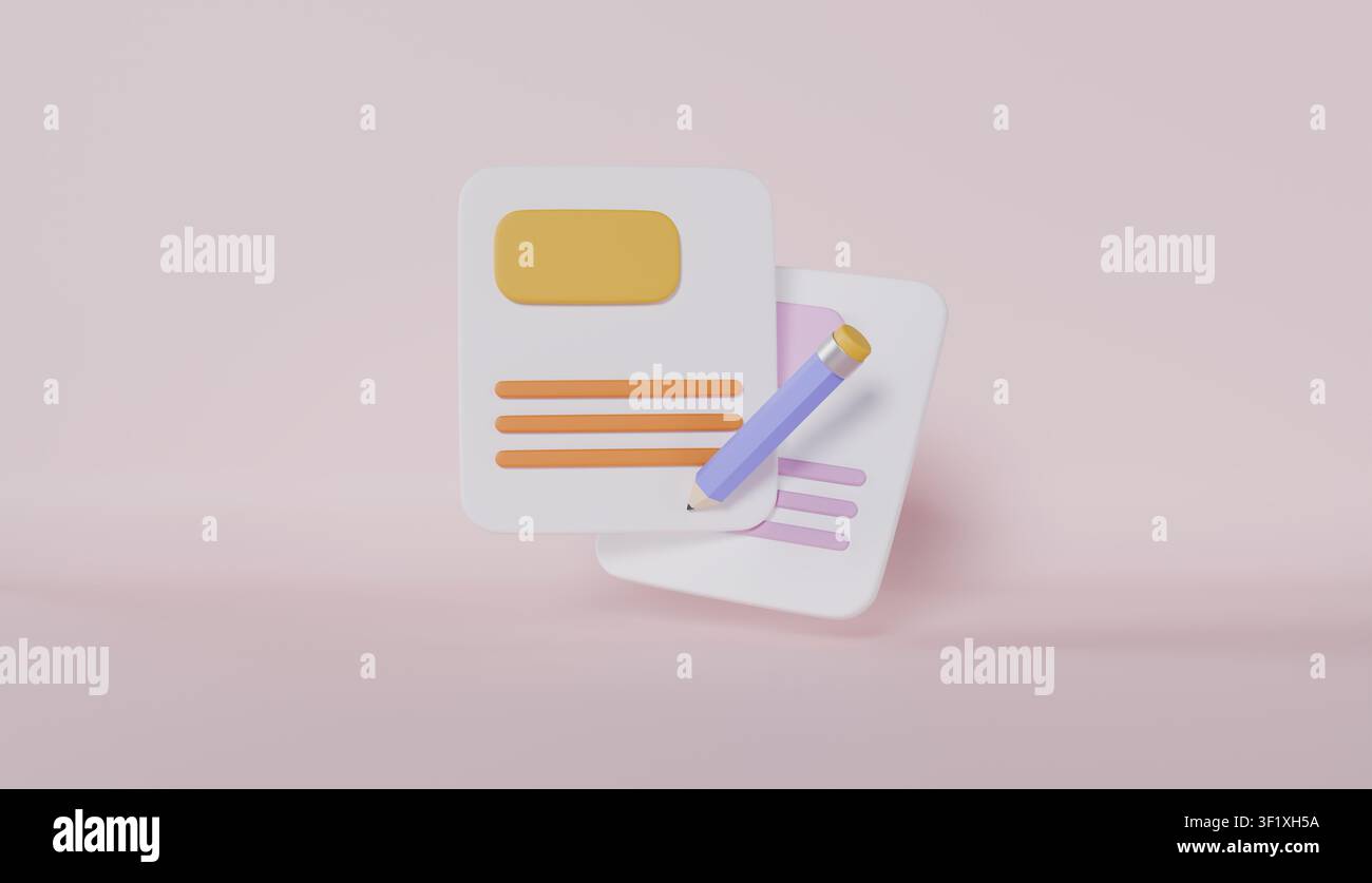 Liste de vérification des devoirs et examens, concept de vérification de rapport, tableau blanc de gestion des tâches avec liste de tâches à faire et stylo Banque D'Images