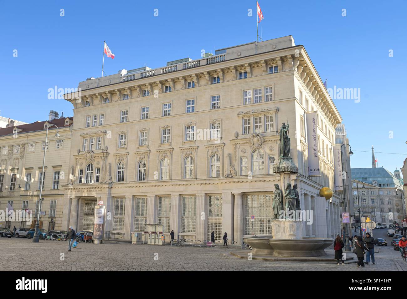 Cour constitutionnelle autrichienne (VfGH), Freyung, Vienne, Autriche Banque D'Images