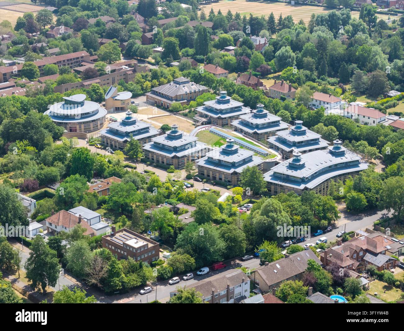 La photo datée du 15 juillet montre le Département de Mathématiques Appliquées et de Physique Théorique, Université de Cambridge Banque D'Images