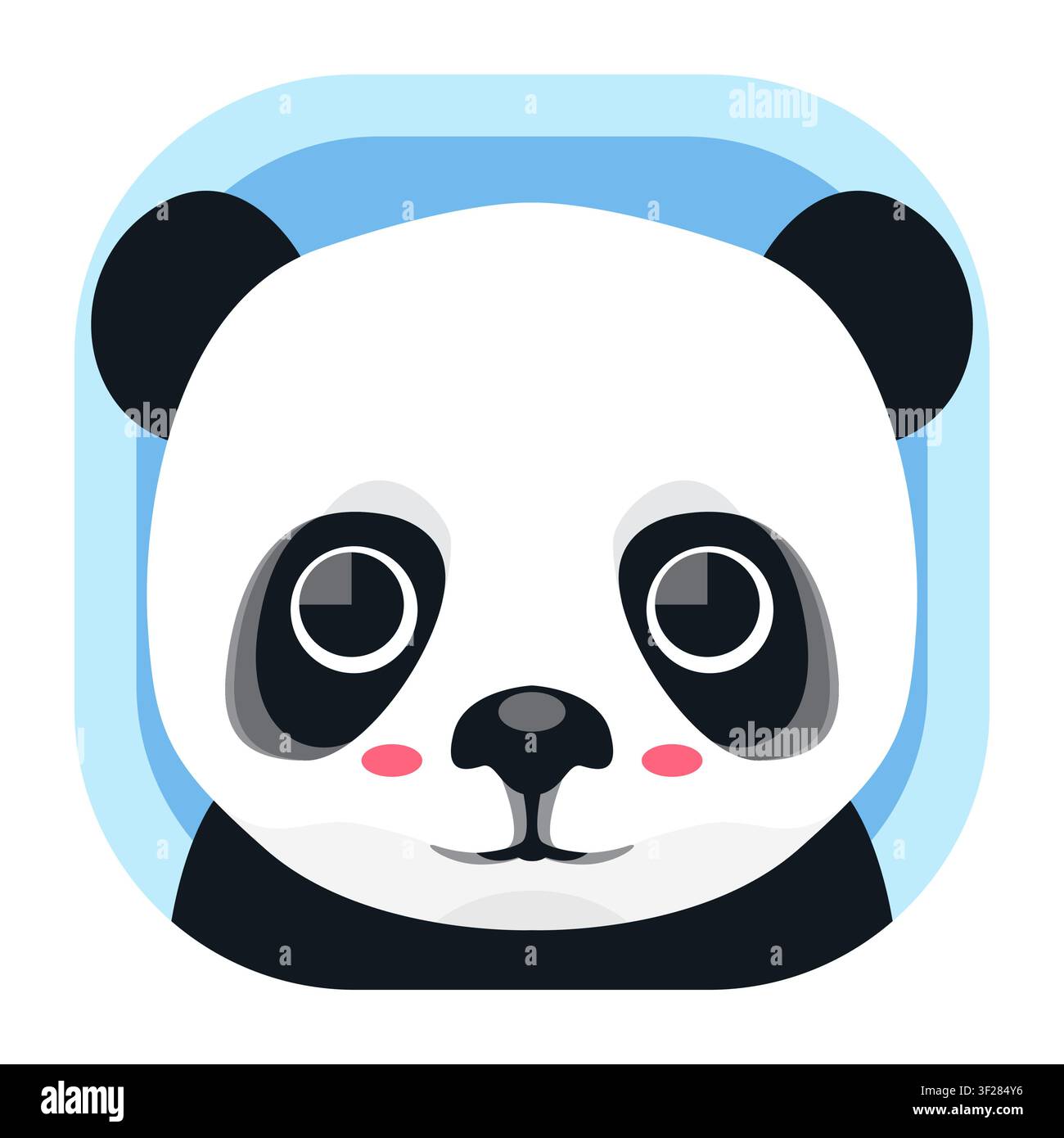Icône panda, Animal, Faune, Mignon, Ours, Plat, Symbole, Nature Illustration de Vecteur